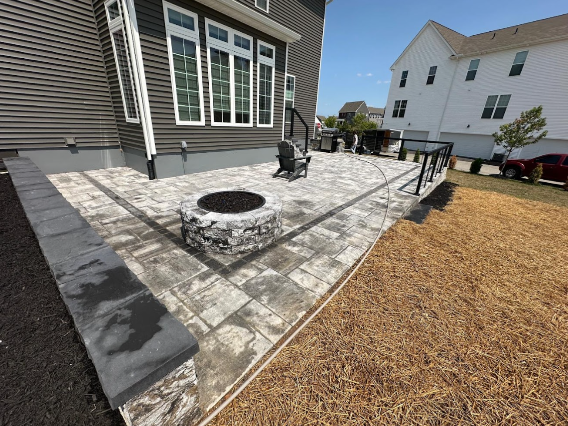 Alejandros Landscaping hardscape project showing beautiful patio and landscaping work